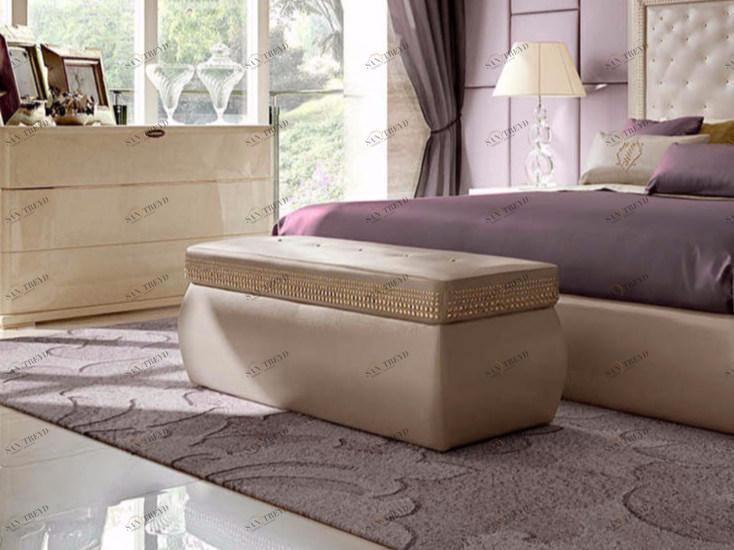 Turri Прямоугольный кожаный пуф с обивкой Stardust sun-id-1447276