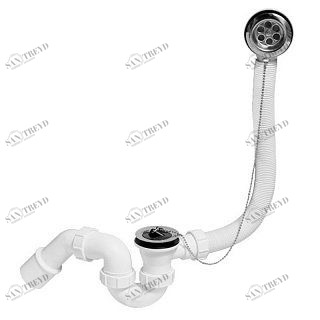 Слив-перелив McALPINE L=500 х 34 мм, гидрозатвор 50 мм, выход 40/50 мм MRB8CB