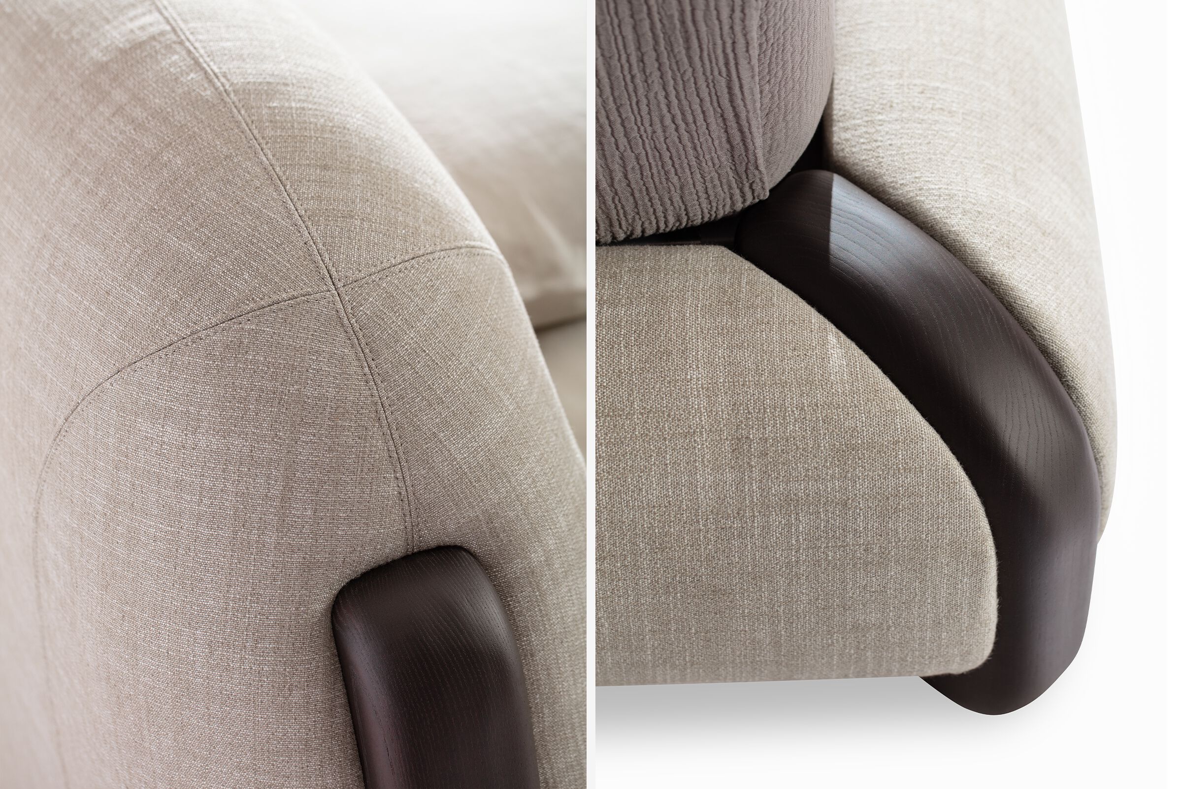 Мягкая кровать из кожи и бархата с высоким изголовьем Carpanese Home Identity ARCH-00034063 - Вид №3