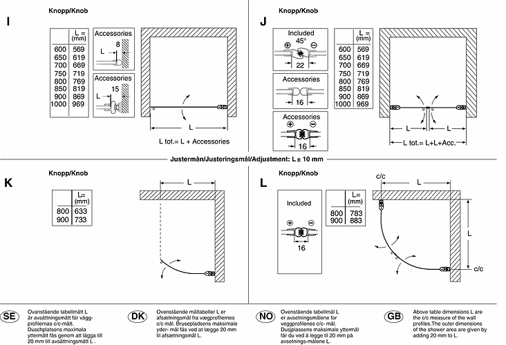 59800080 IFO Space прямая дверь SPVK, белые лакированные профили, прозрачное стекло с профилем ручки, SPVK 800 - Вид №6