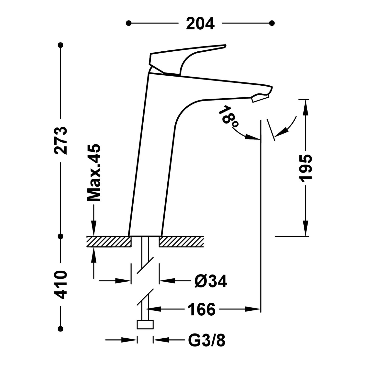 Смеситель для раковины CANIGÓ с одной ручкой и тремя ручками-duo-21720301 TRES Canigo - Вид №1