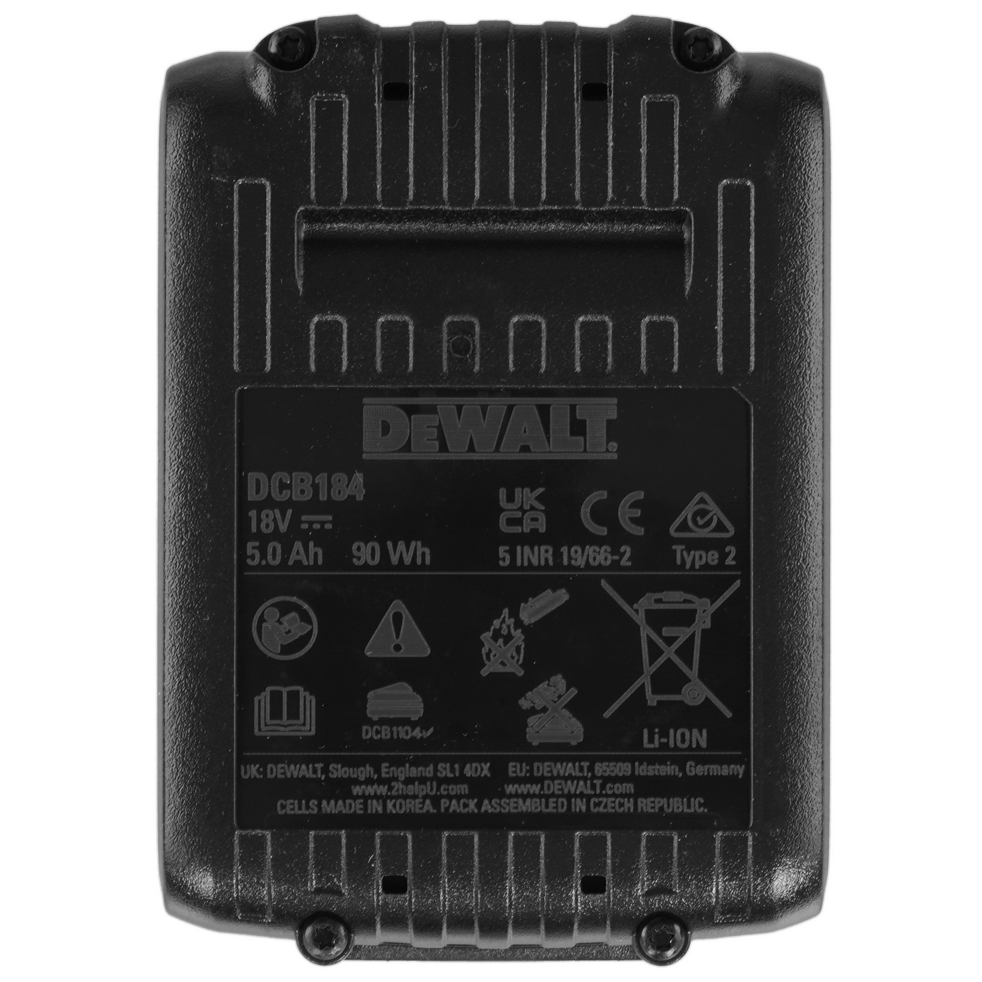 Набор аккумуляторов с зарядным устройством DeWalt DCB1104P2 XR FLEXVOLТ 18/54V 5443640 STDN-0027873 - Вид №6