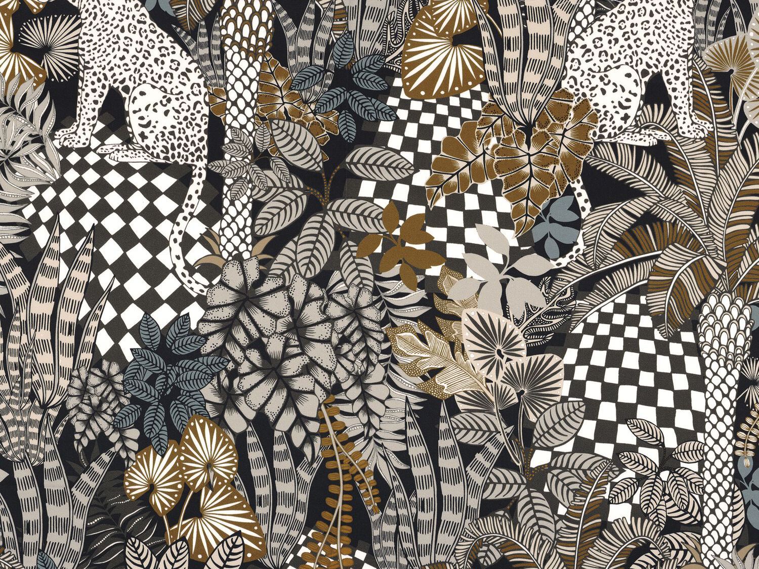 Хлопчатобумажная ткань с графическим рисунком Casamance Neofelis ARCH-00130876