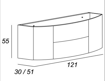 Мебель для ванной CEZARES EDEN 122 Rovere scuro Soft - Вид №3