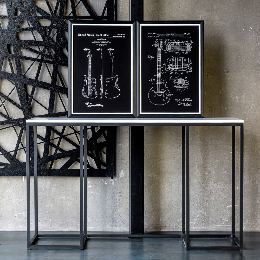 896519417_1818 Арт-постер «Патент на электрогитару Gibson (1955)» Object Desire  - Вид №1