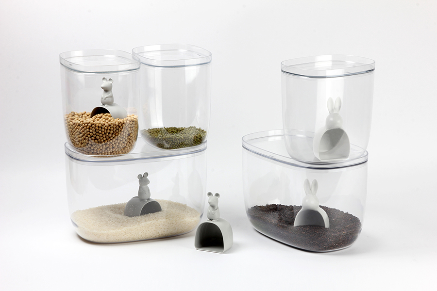 QL10323-CL-WH Контейнер с мерной ложкой bella bunny 7 л Qualy  - Вид №1