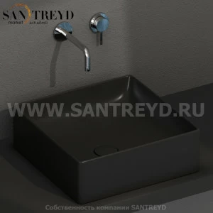 B6Q42AR Накладная раковина на столешницу  квадратная Ceramica Globo T-EDGE