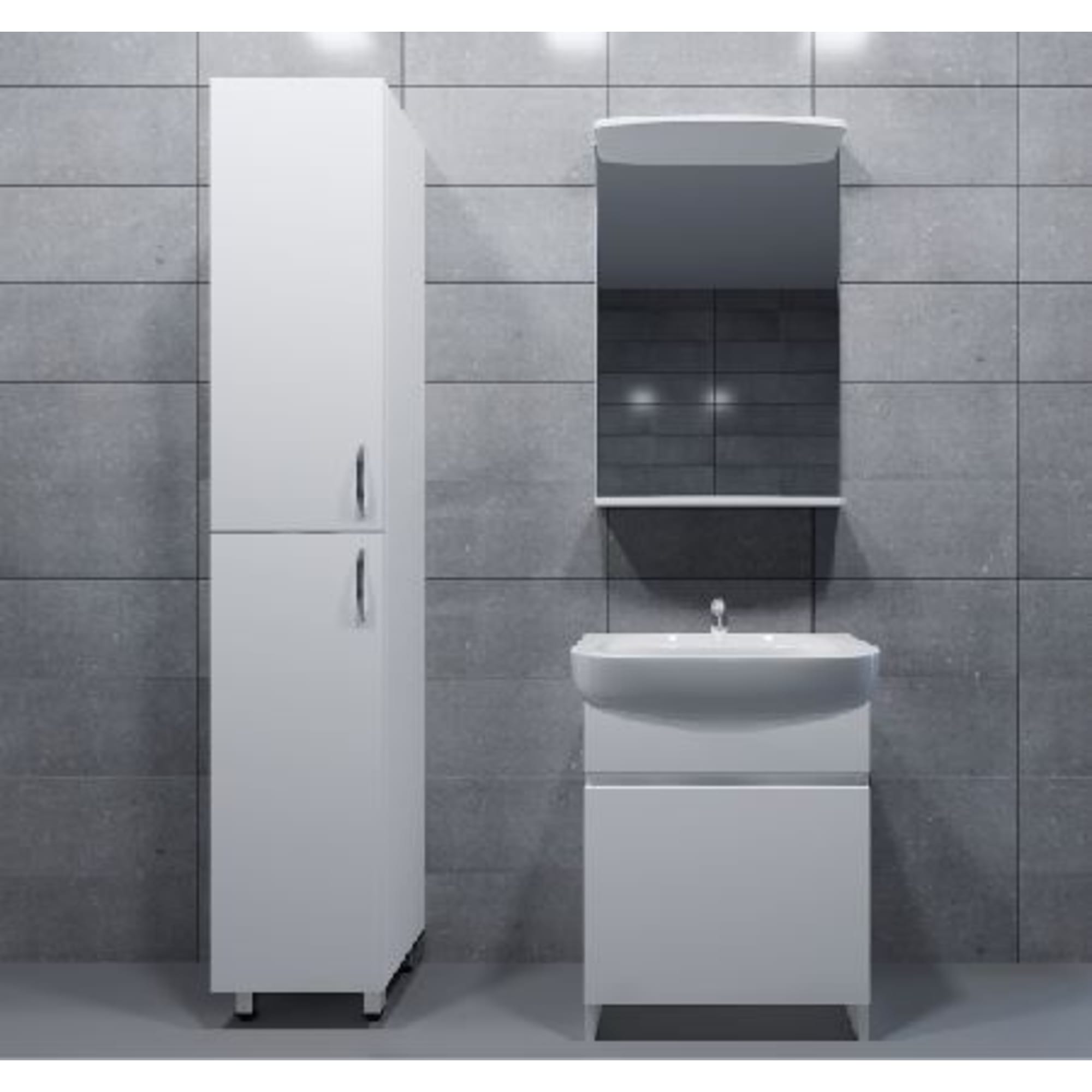 81969576 Тумба под раковину напольная , 50 см, цвет белый Т 50 Santreyd  - Вид №4