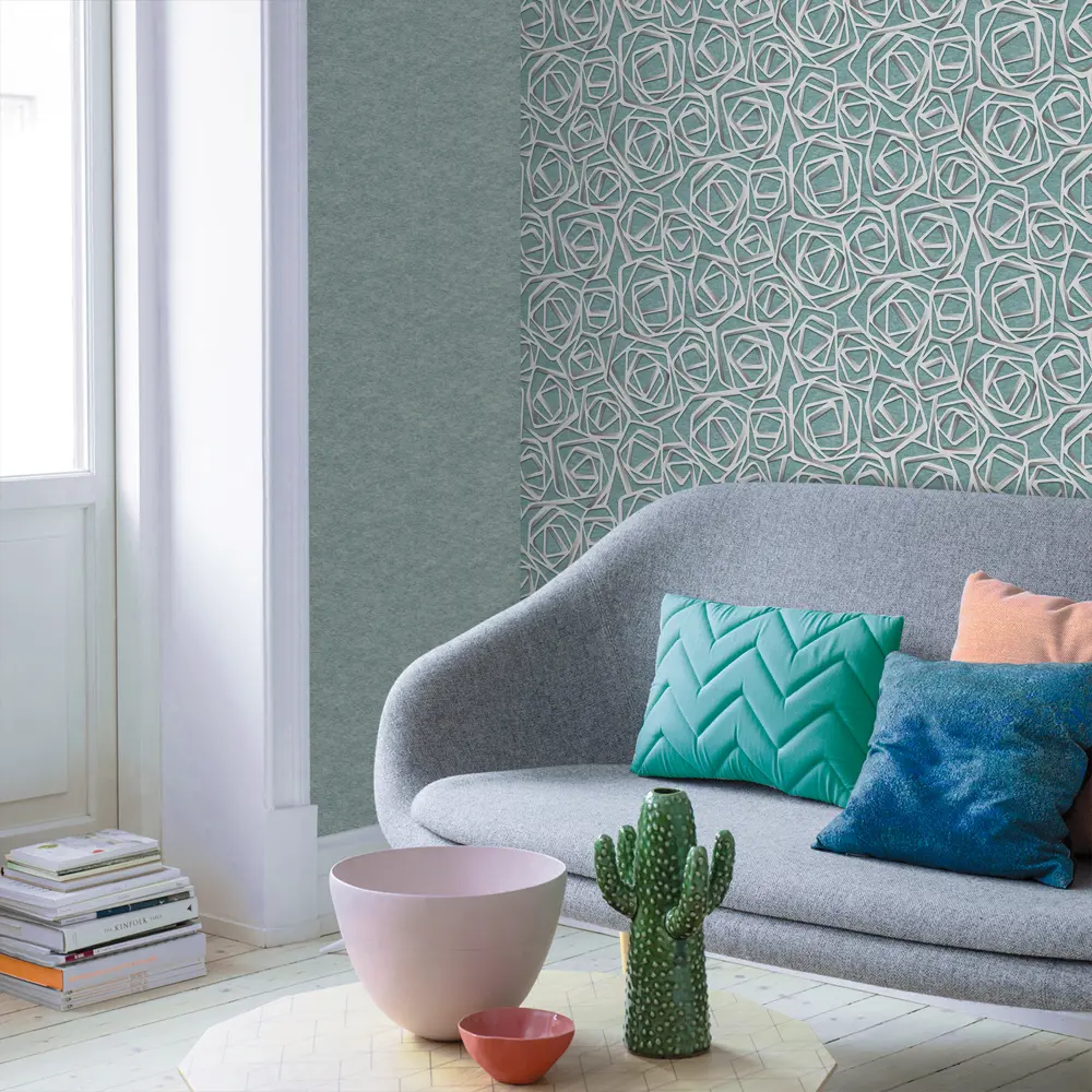 Обои флизелиновые Erismann Elegance зелёные 1.06 м 4537-7 STLM-2013593 - Вид №2