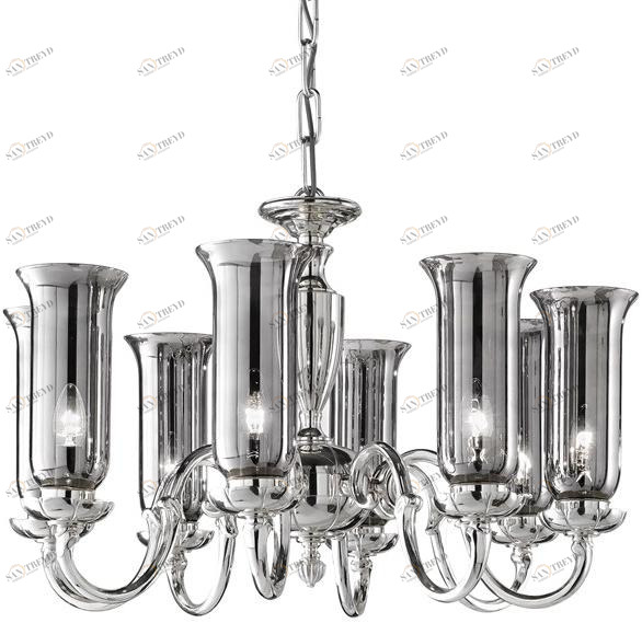 Possoni Illuminazione Люстра из полированного никеля с платиновым стеклом Oscar 180/8