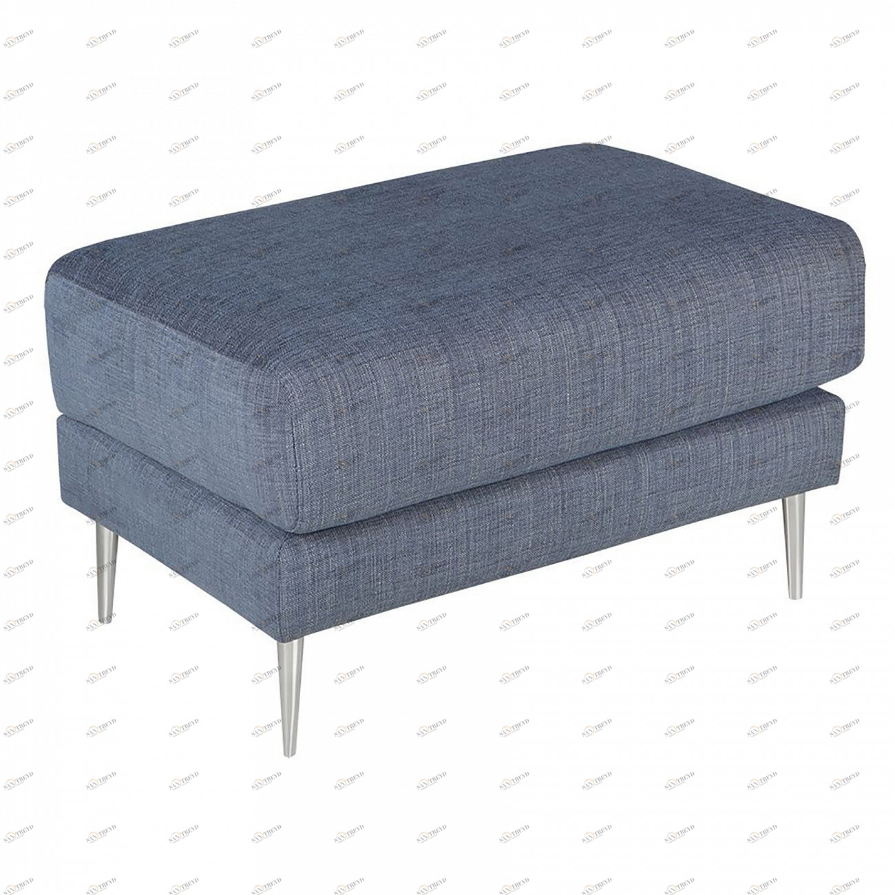 Пуфик прямоугольный на тонких ножках 80х50 см Agda голубой SITS AGDA 191861 Синий 