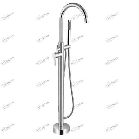 Orange Steel M99-336cr Однозахватный напольный смеситель для ванны. Керамический дивертор, шланг, ручной душ. Цвет: хром sun-id-1517144