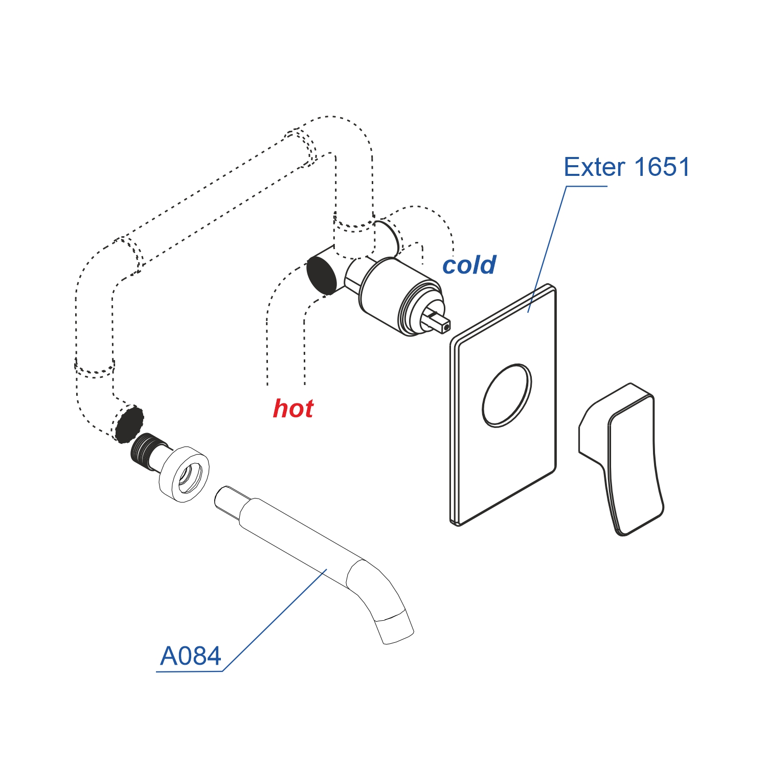 A16573 Встраиваемый комплект для раковины WasserKRAFT  - Вид №1