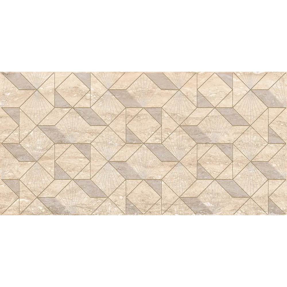 Декор настенный Azori Ascoli Diamond 31.5x63 см матовый камень цвет бежевый STLM-2113963