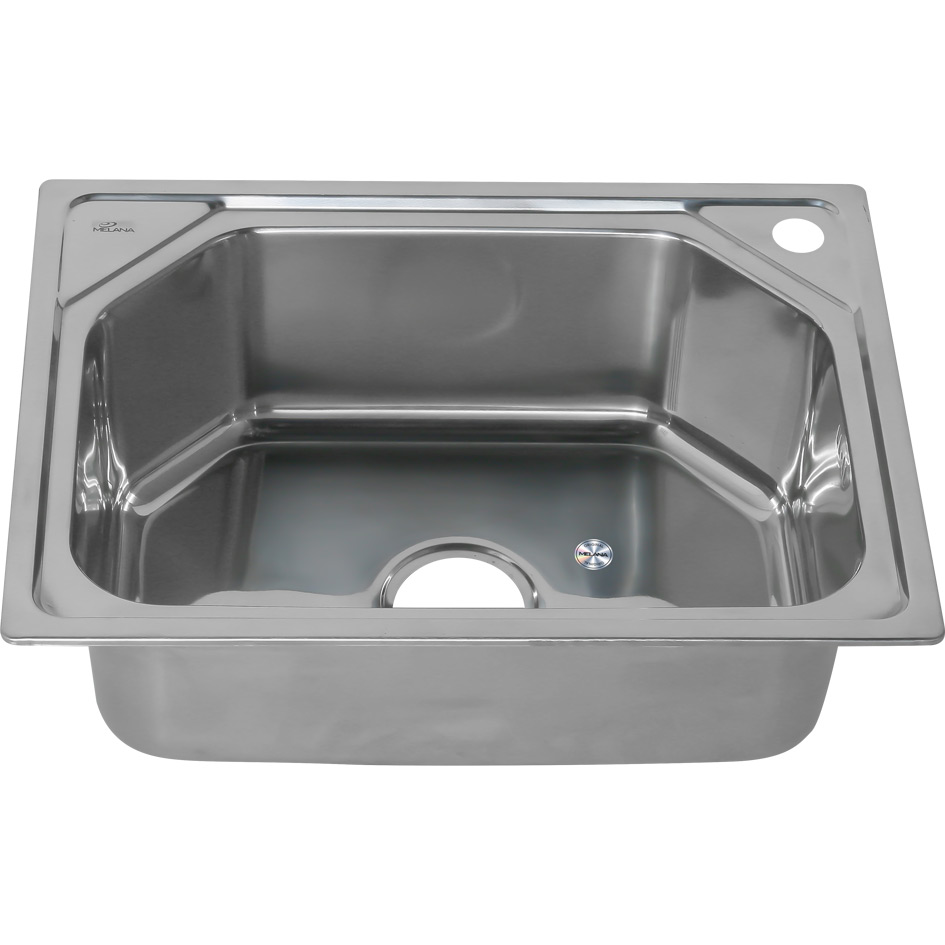 Мойка 6045 MELANA 0,8/210 врезная прямоугольная с сифоном (041 t*10 ) 041 t (*10) - Вид №3