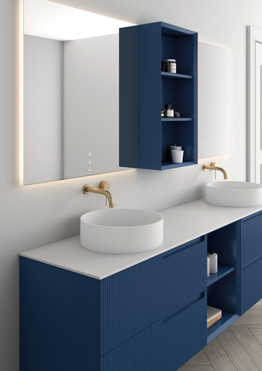 Fiora Двойная подвесная тумба под умывальник с ящиками Synergy sun-id-1464649 - Вид №4