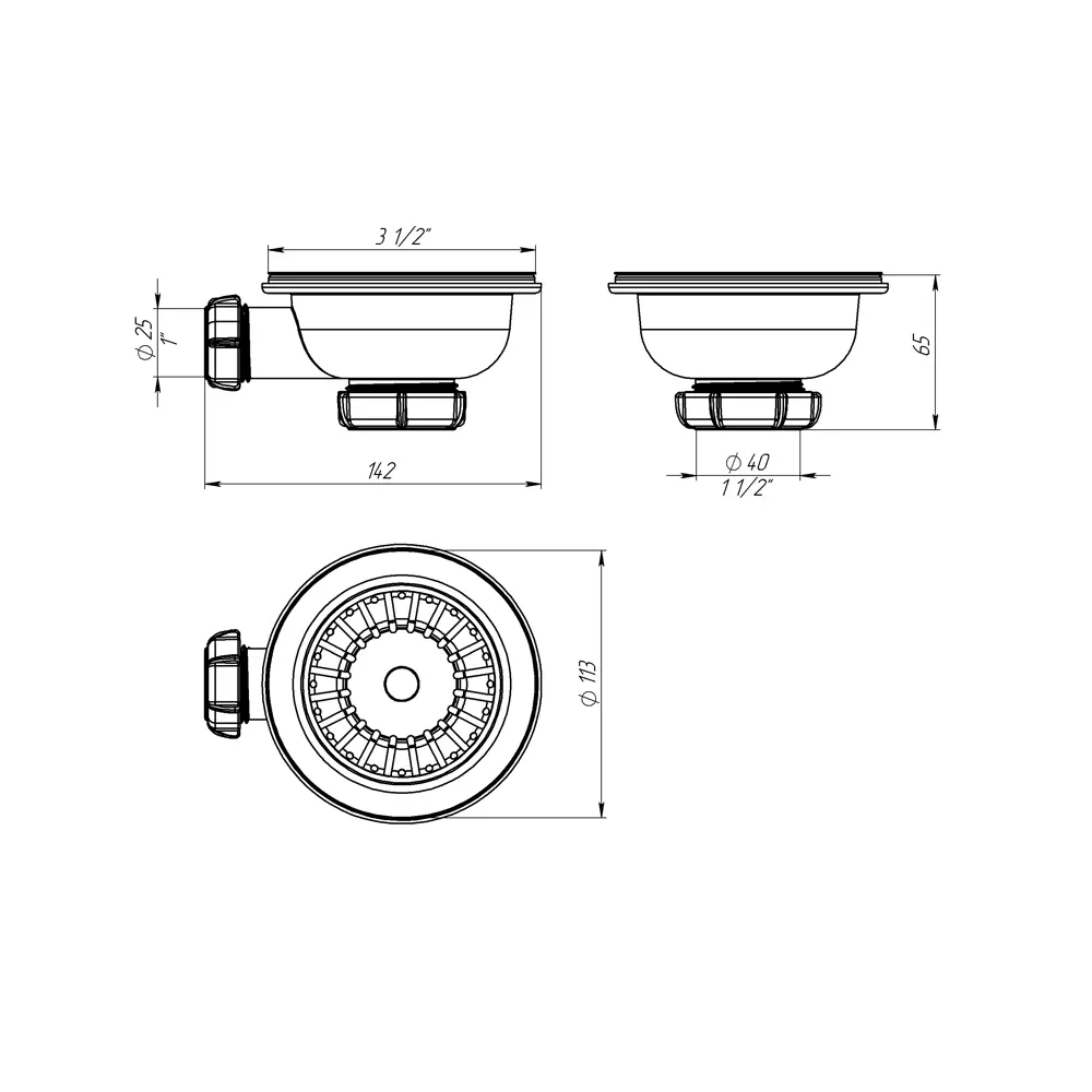 Equation Донный клапан для кухонной мойки с системой click-clack 89209828 STLM-0800271 - Вид №6