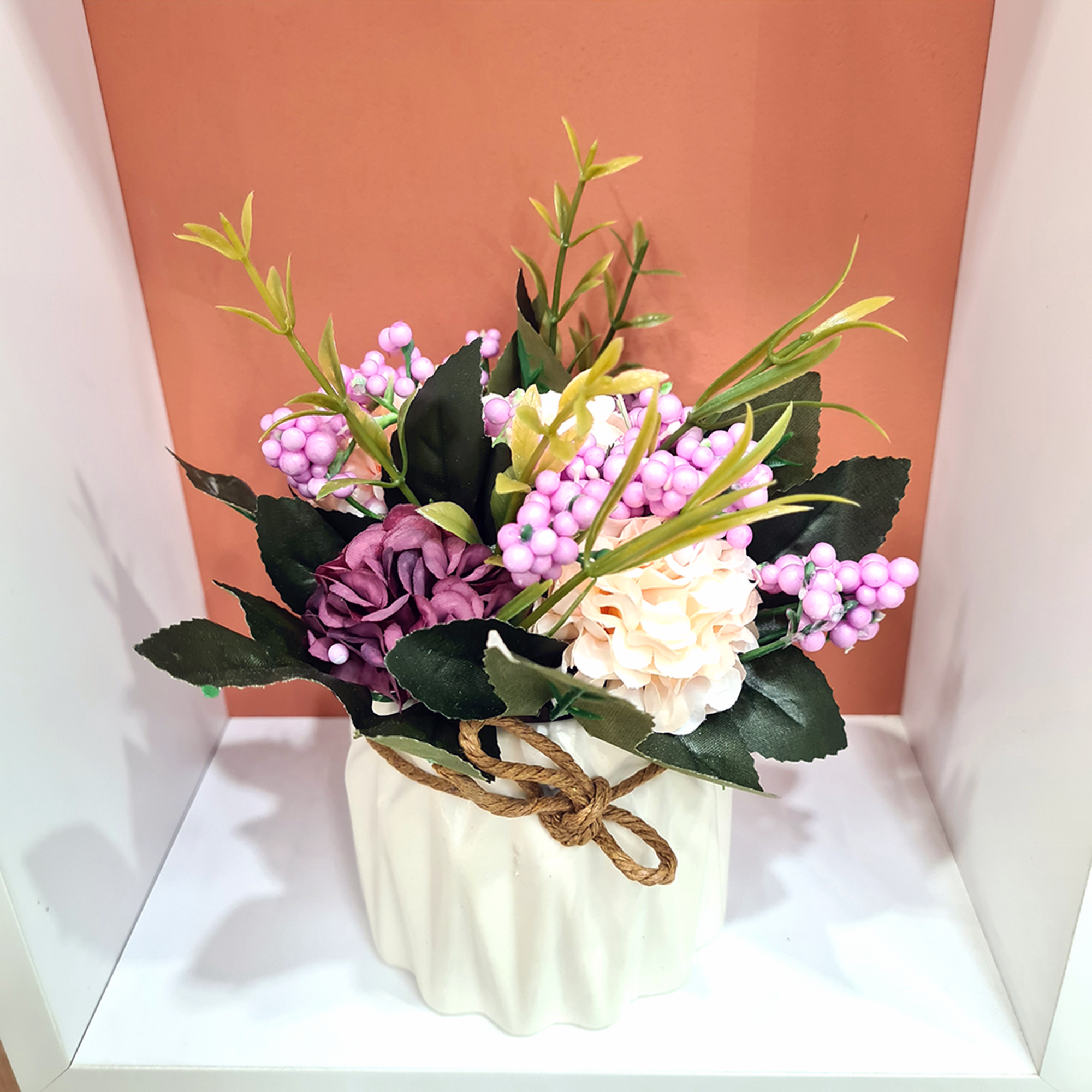 88249645 Искусственное растение в горшке нежность белый STLM-0077029 Santreyd  - Вид №4