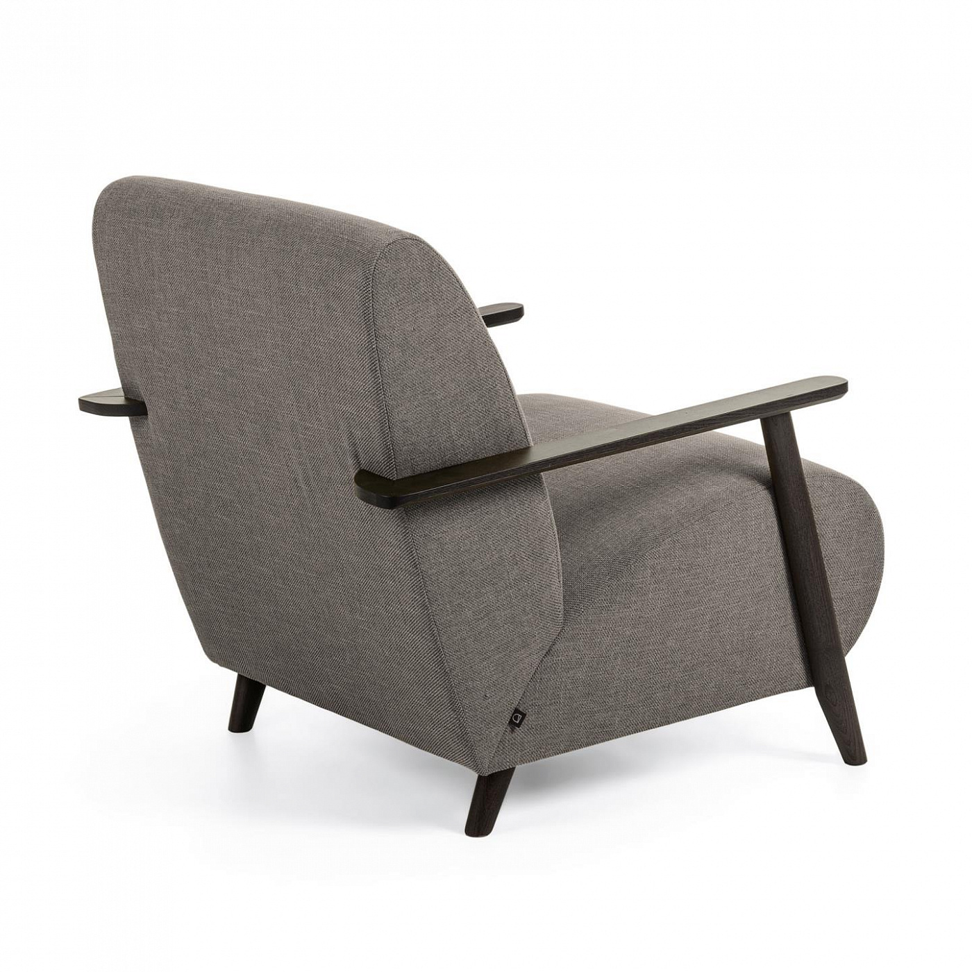 063560 Кресло светло-серое подлокотники черные La Forma Marthan  - Вид №2