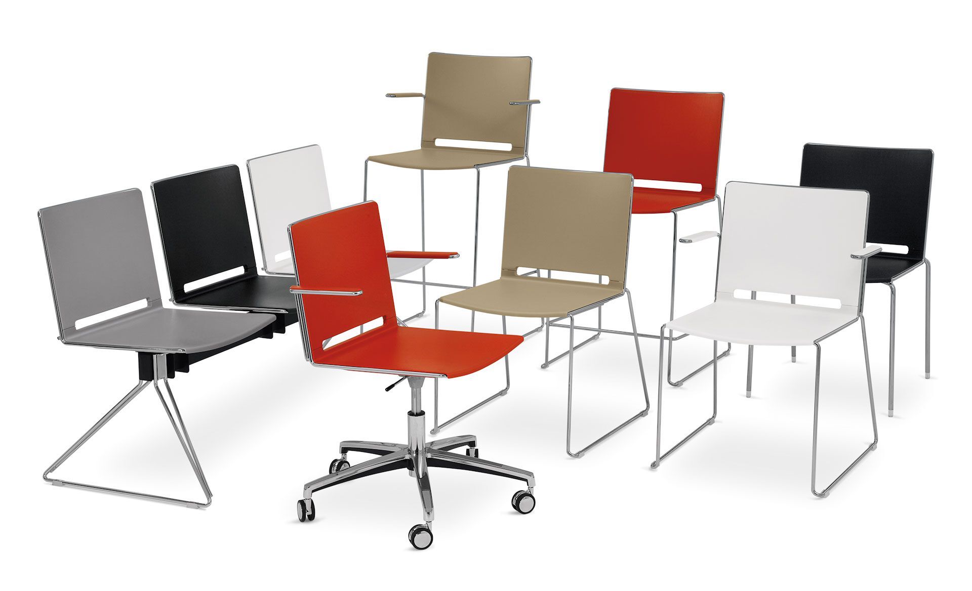 Офисное кресло из полипропилена с подлокотниками Diemmebi laFILÒ ARCH-00092672 - Вид №1