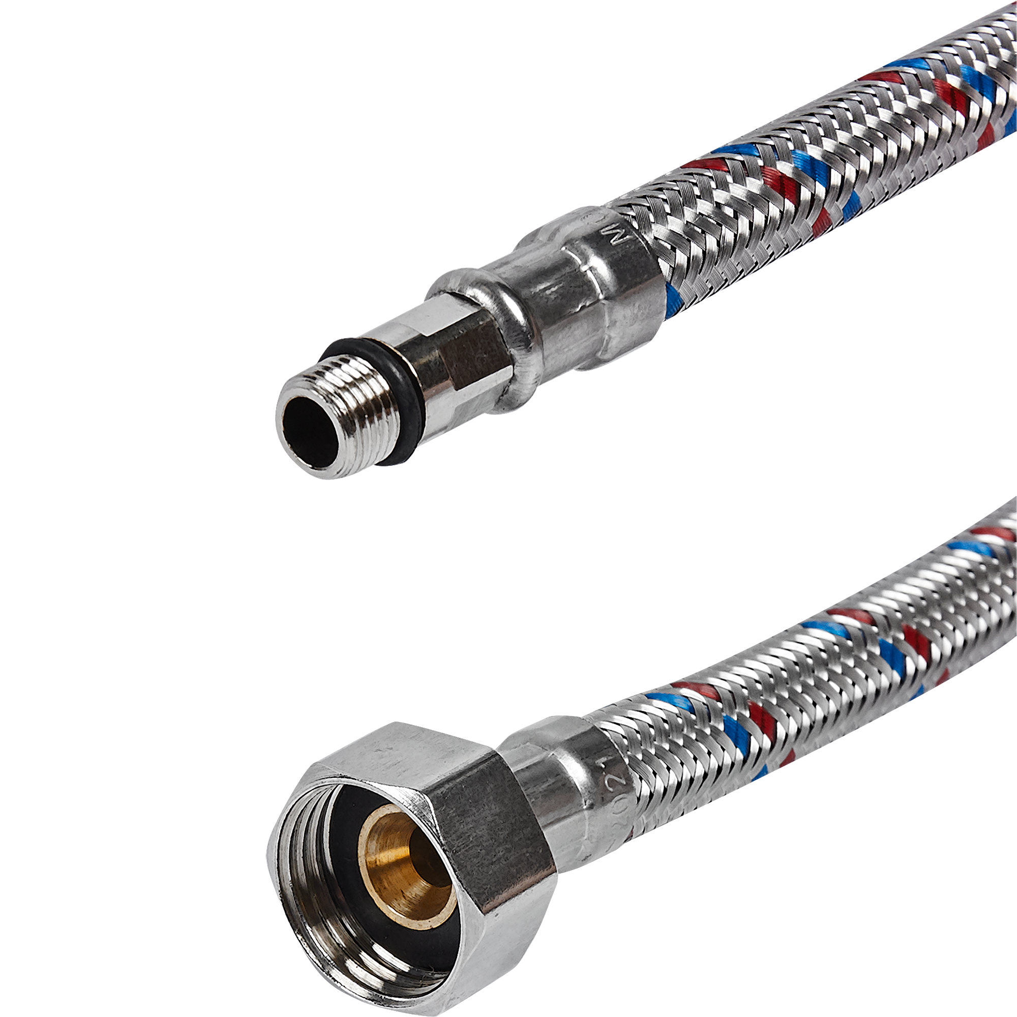 Гибкая подводка ДТРД для воды 80 см с резьбой М10 1/2" 82727924 STLM-0034831