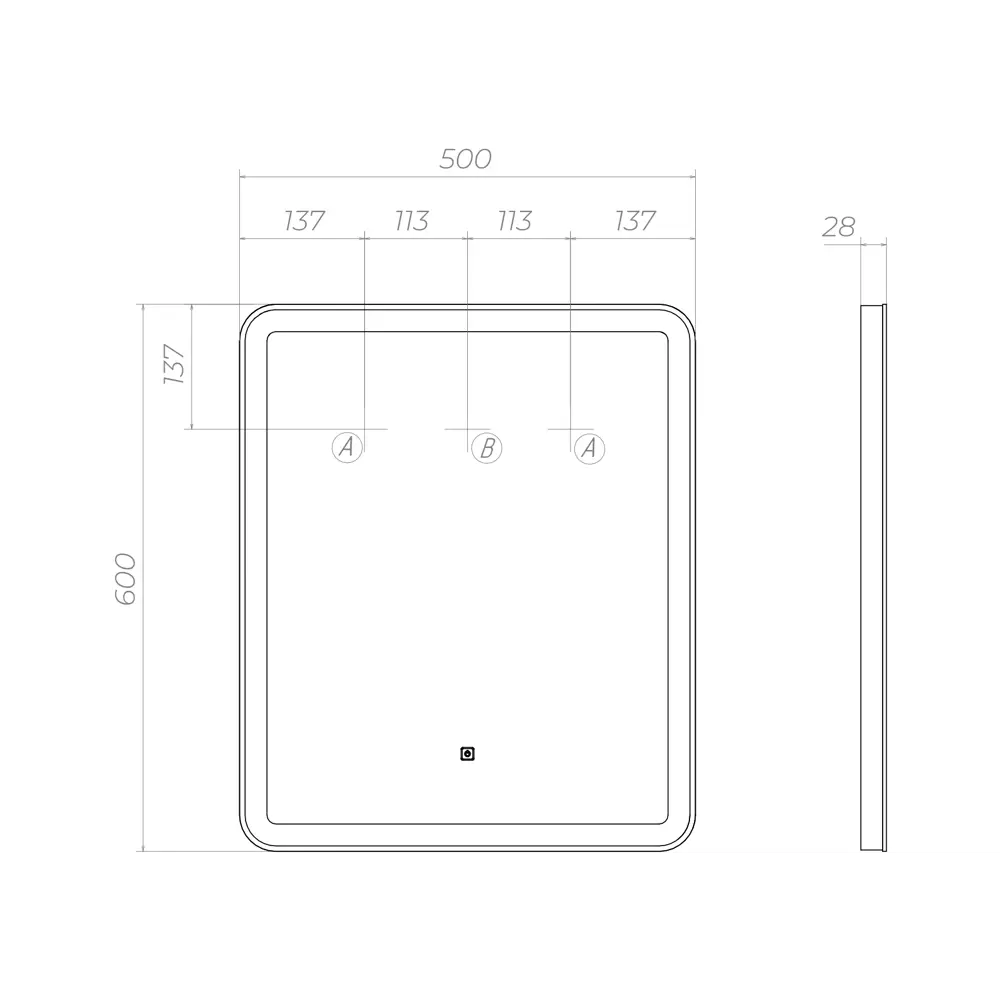 Зеркало Vigo Bora Classic LED с подсветкой для ванной комнаты 84005329 STLM-0046054 - Вид №5
