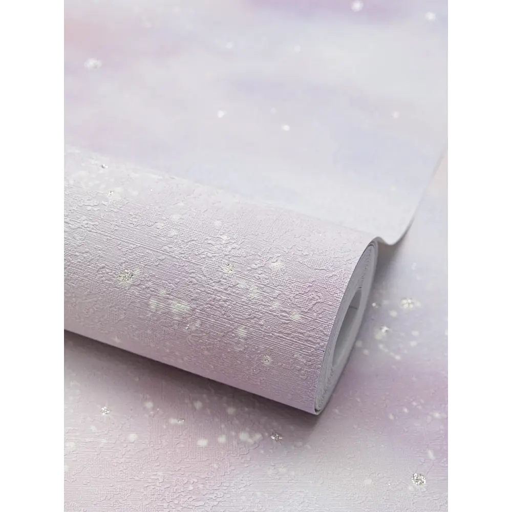 WALLSECRET Milky Way - Флизелиновые обои розово-сиреневые с эффектом космоса 87209326 STLM-0837697 - Вид №2