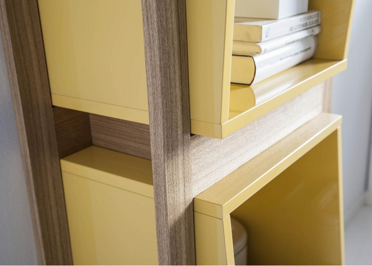 Стеллаж деревянный белый, орех от Angel Cerda ANGEL CERDA  149952 Белый;коричневый  - Вид №3