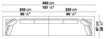 B&B Italia Модульный угловой диван из ткани Charles sun-id-1494315 - Вид №22