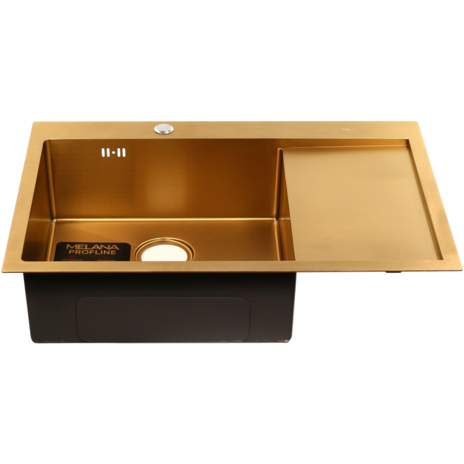 Мойка D7851HG-L MELANA ProfLine 3,0/220 ЗОЛОТО врезная прямоугольная левая D7851HG-L D7851HG-L золото