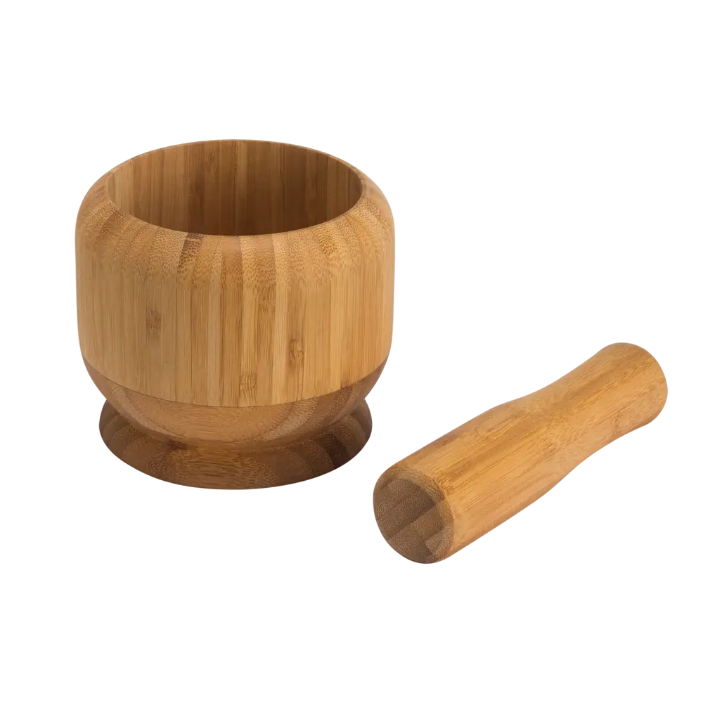 Ступка с пестиком 10.6 см бамбук цвет желтый Santreyd STLM-2062497 - Вид №3