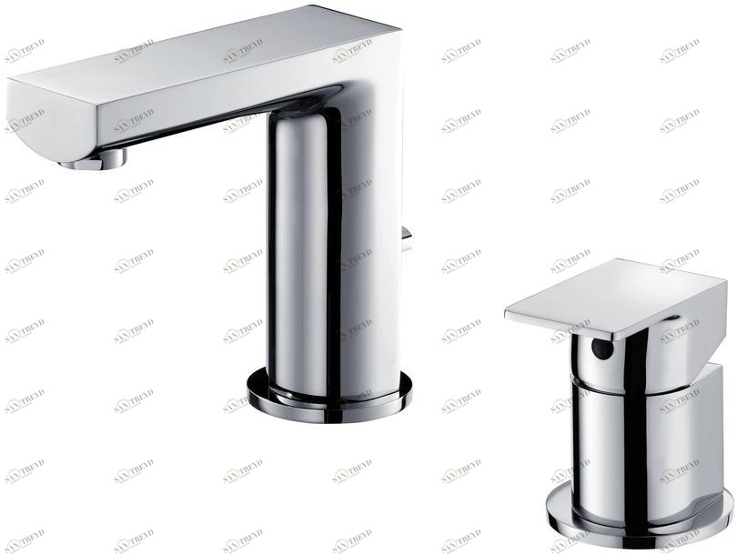 JUSTIME Смеситель для раковины на 2 отверстия из хромированной латуни Arch 6790-x0-81cp