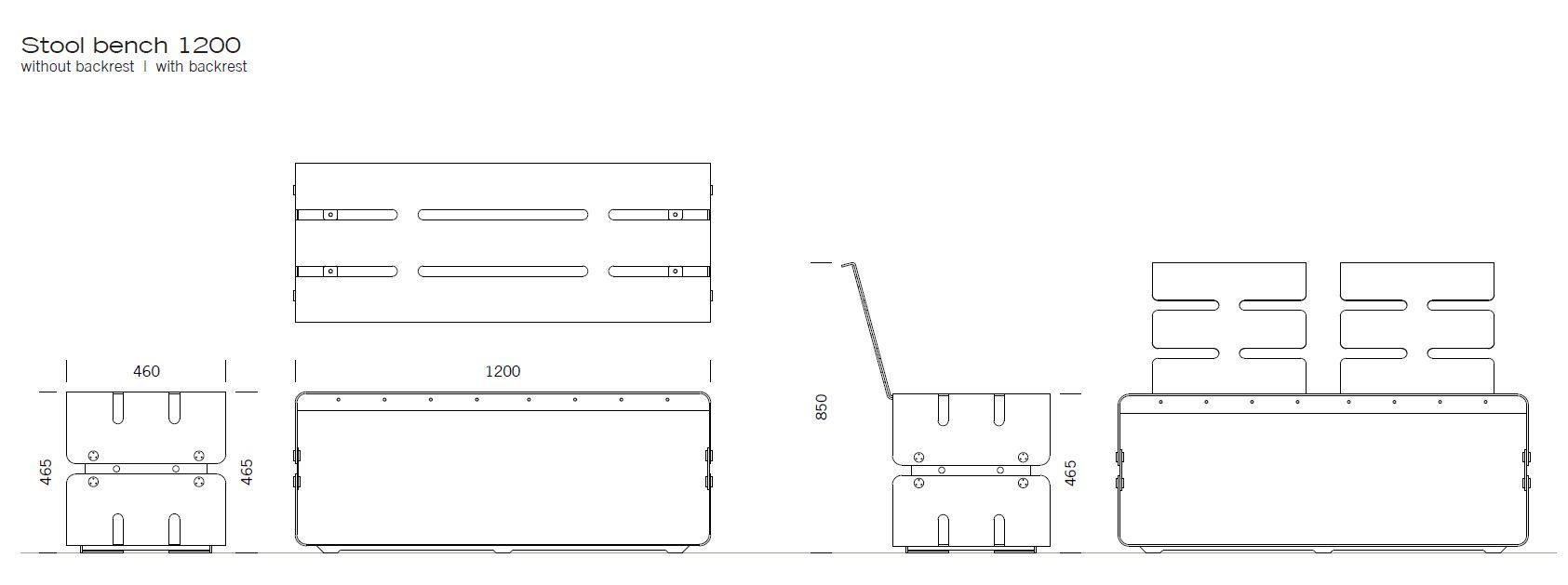 Модульная изогнутая скамья из нержавеющей стали BENKERT BANKE LINESCA ARCH-00096988 - Вид №15