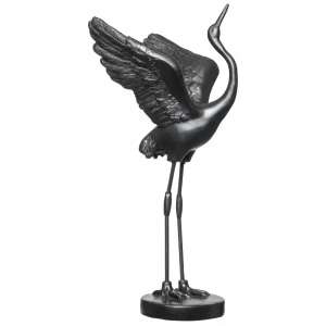 Статуэтка Цапля смола черный 30.8 см