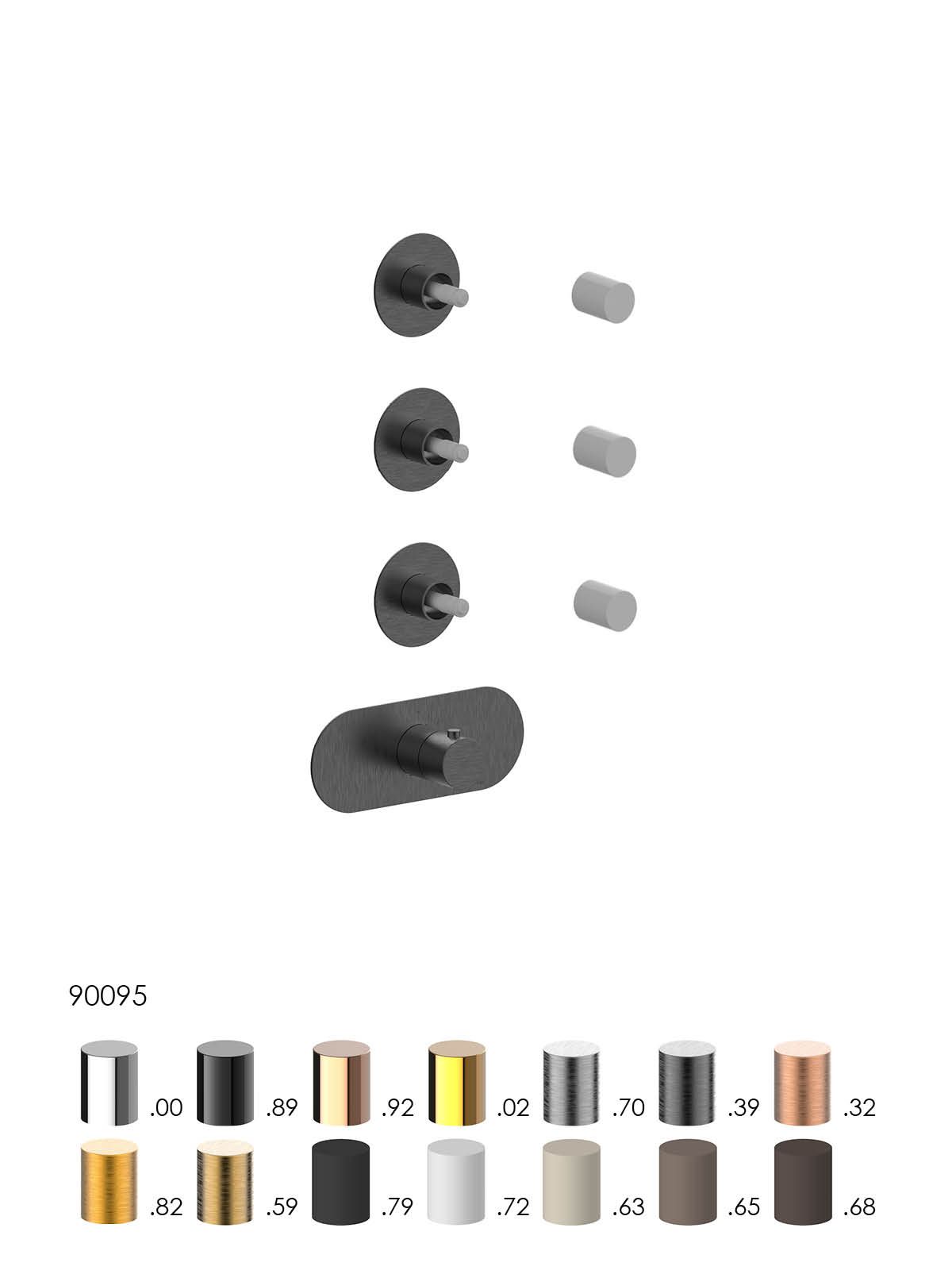 Термостатический смеситель для душа с 4 отверстиями Rubinetterie Frattini отдельная эстетика ARCH-00038079 - Вид №15