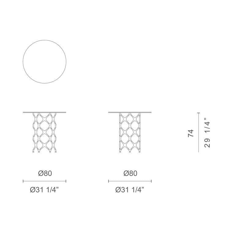 Круглый журнальный столик из ламината CAPPELLINI X TABLE SYSTEM LIDO ARCH-00090708 - Вид №3