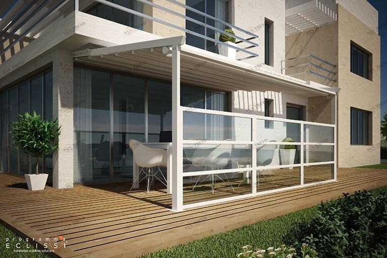 DIRELLO Пристенная пергола со сдвижной крышкой sun-id-1361503