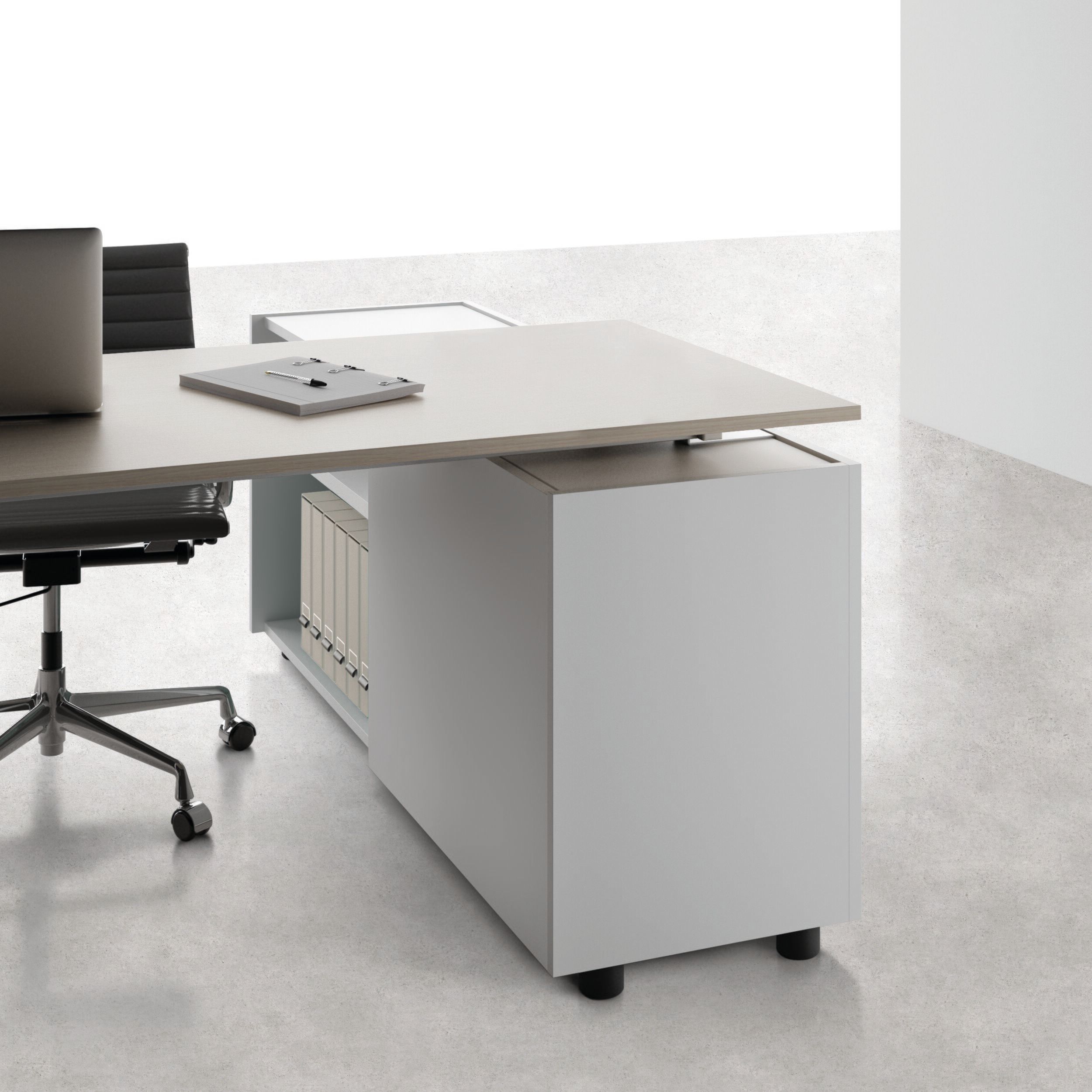 Прямоугольный стол со встроенной полкой Citterio осколок ARCH-00061726 - Вид №1