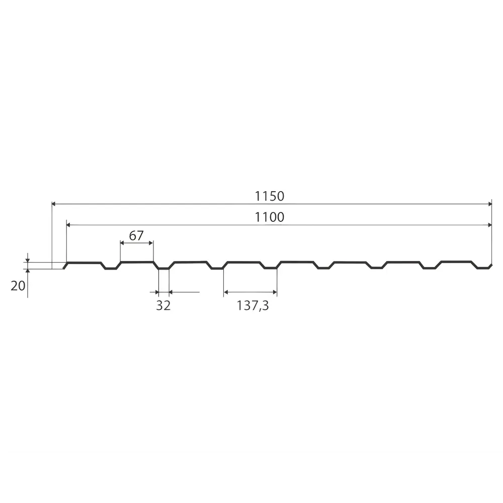 Профнастил С20 0.35 мм 1160x2000 мм RAL 3005 вишня 12543766 STLM-2100981 Santreyd  - Вид №4