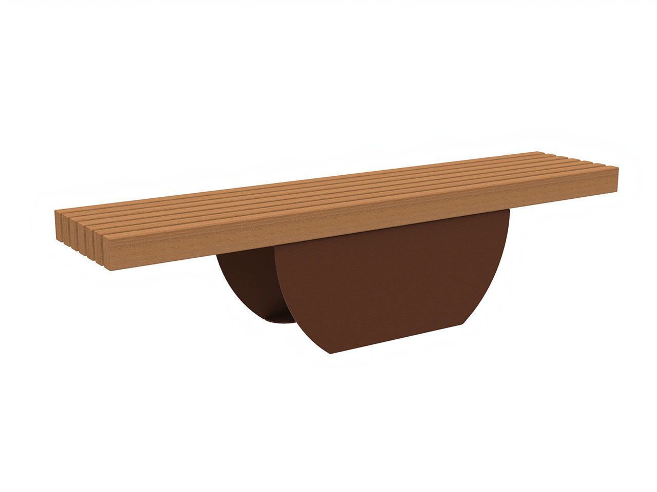 Стальная и деревянная скамья Lazzari ECLISSE ARCH-00068840 - Вид №12