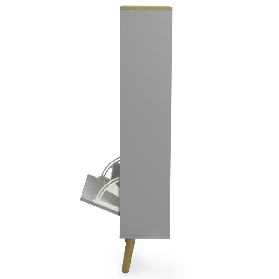 Шкаф для обуви Tenzo Dot, 128х57,5х24 см, дуб, серый 1657612 - Вид №5