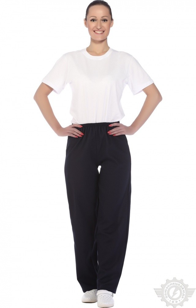 66073 Брюки ткань "Габардин" темно-синие  Медицинская одежда  размер 60-62 Спецодежда  - Вид №2