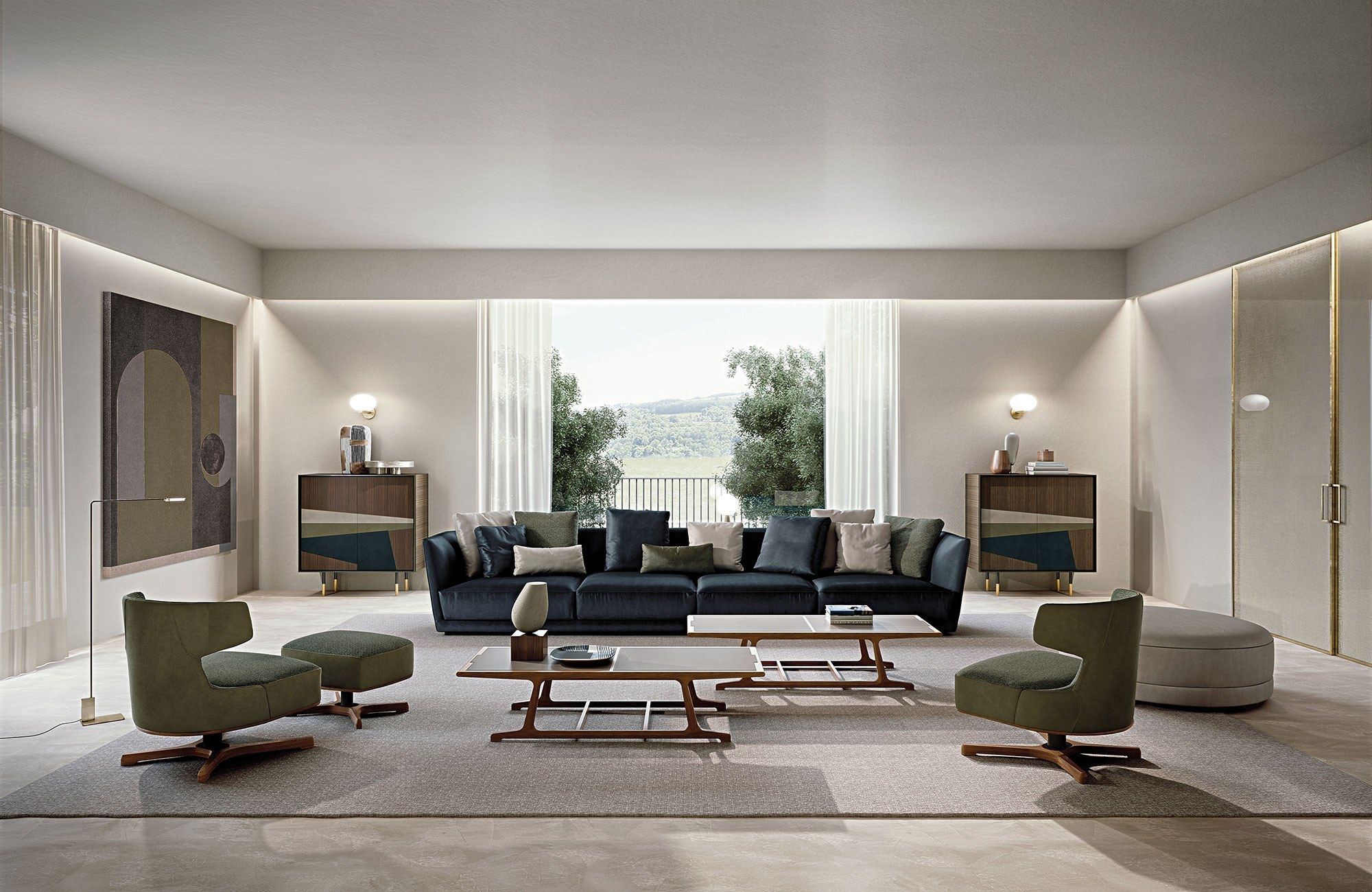 Прямоугольный низкий журнальный столик из керамогранита Frigerio Archè ARCH-00068572 - Вид №3