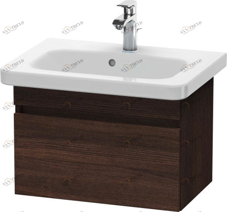 DS637905353 Тумбочка подвесная компакт DuraStyle #DS6379 580 x 368 мм Каштан темный, декор Duravit
