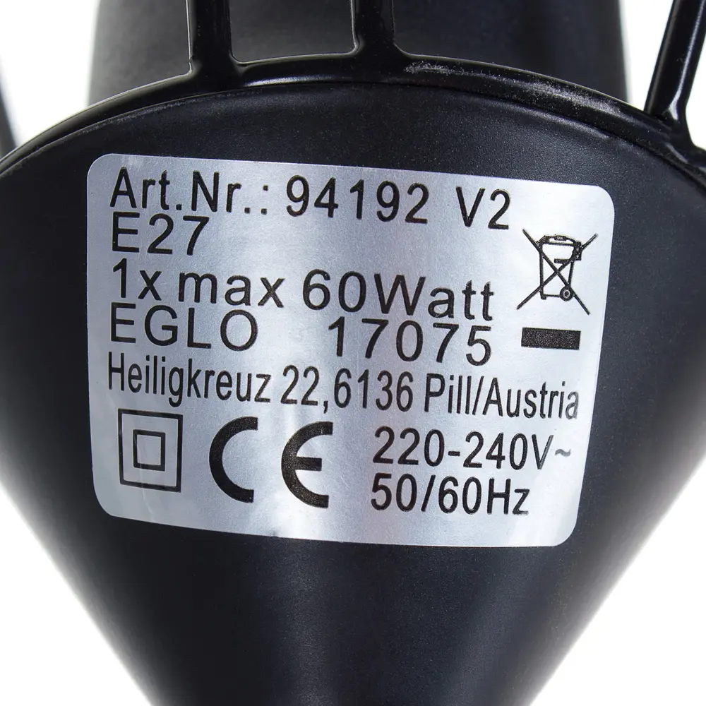 Настольная лампа Eglo «Tarbes» 1xE27x60 Вт, цвет чёрный 18586628 STLM-2114632  - Вид №6