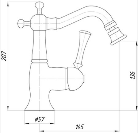 Смеситель MIGLIORE Dallas ML.DLS-6823.BR для биде - бронза  - Вид №1