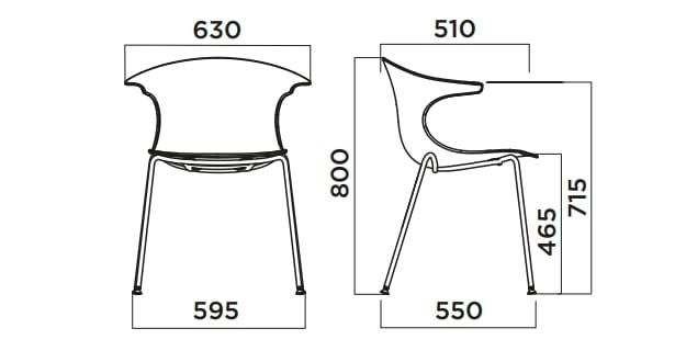 Деревянный стул с подлокотниками Infiniti Loop 3D Wood ARCH-00072783 - Вид №3