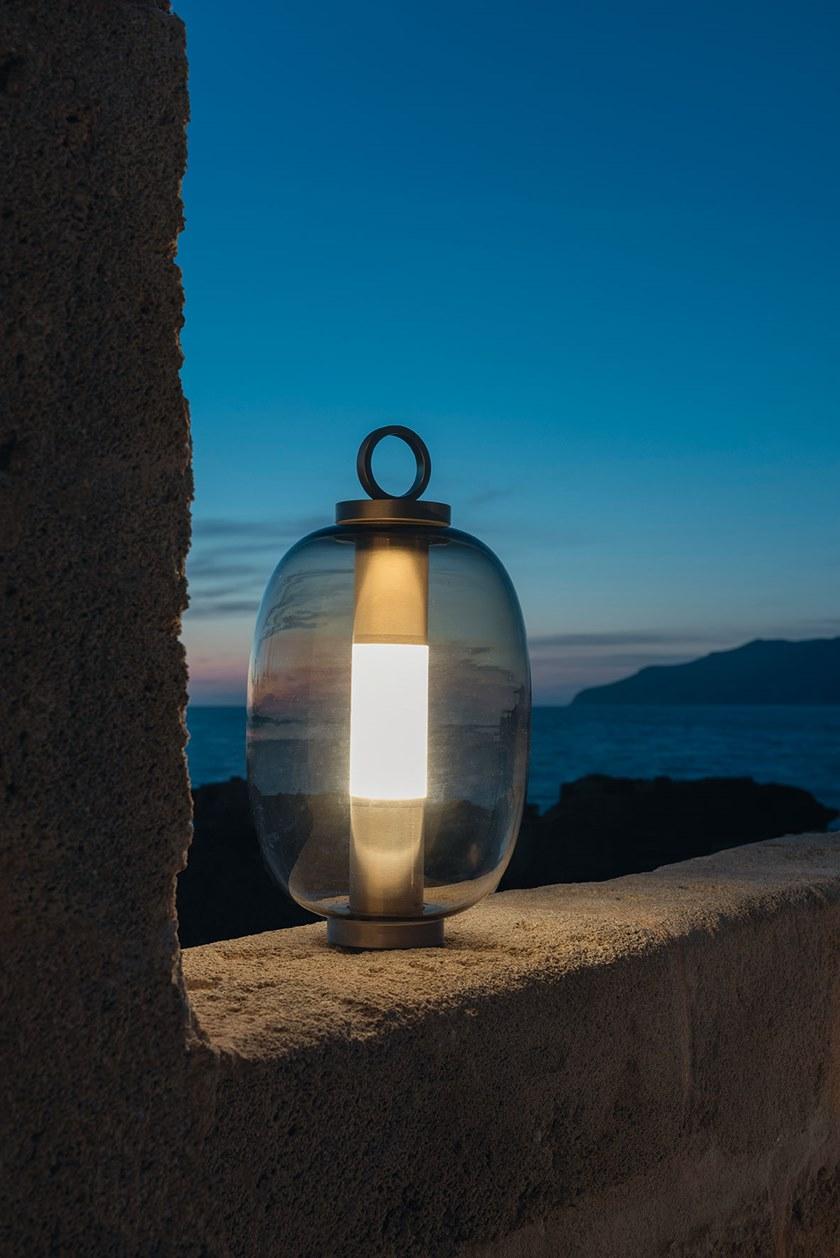 Ethimo Переносная светодиодная лампа из металла и дутого стекла Lucerna sun-id-1465222 - Вид №4