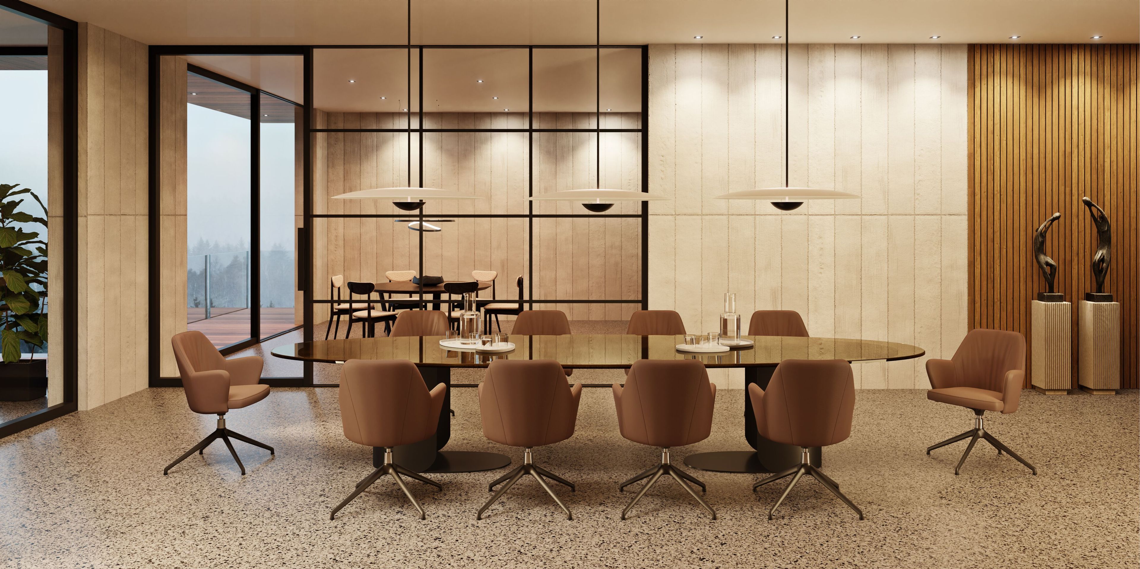 Кожаный поворотный операционный стул с подлокотниками Borzalino Bob ARCH-00119494 - Вид №9