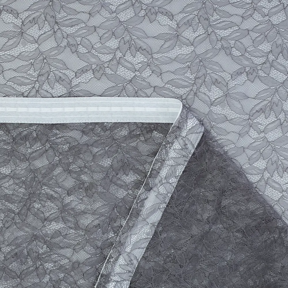 Тюль на ленте Листья 28992 300x280 см цвет серый AMORE MIO STLM-2172329 - Вид №4
